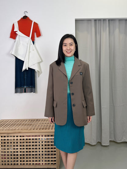 Pleated Soft Textured Skirt