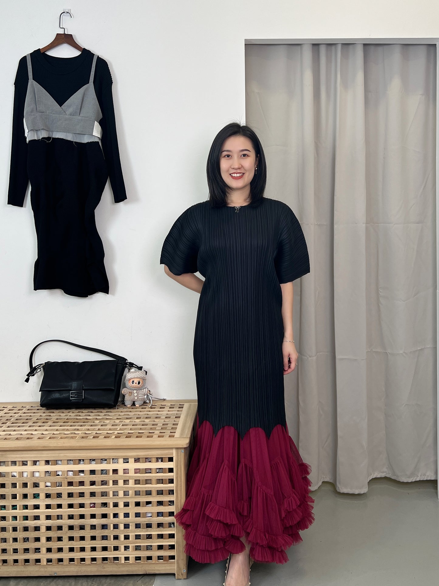 Pleated Korean Design Wave Dress
