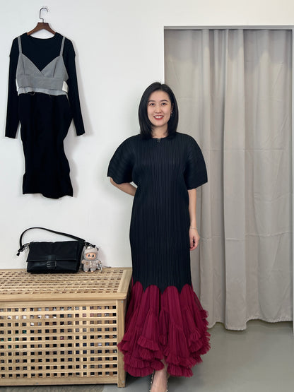 Pleated Korean Design Wave Dress