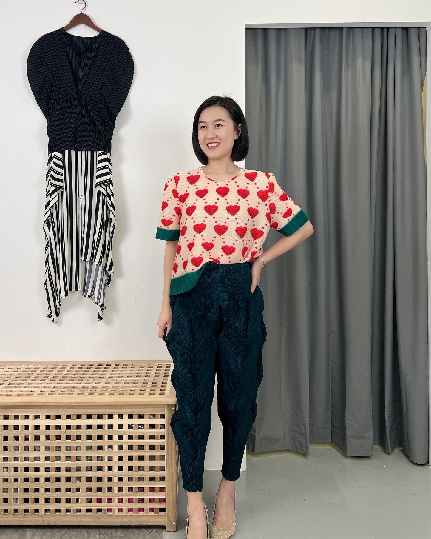 Pleated DD Heart Top