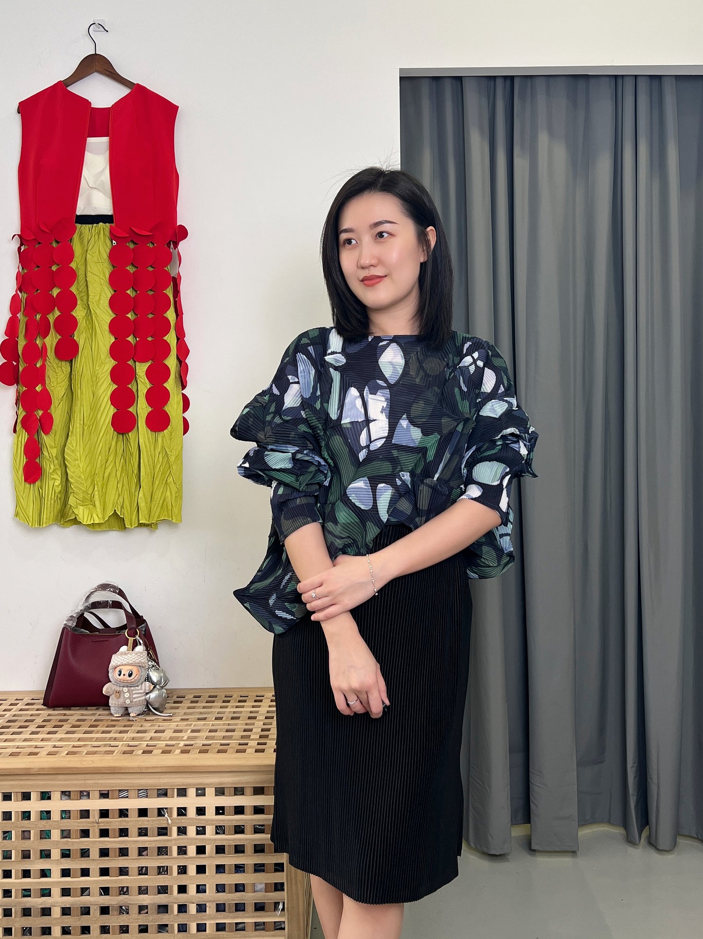 Pleated Soft Diamond Blouse