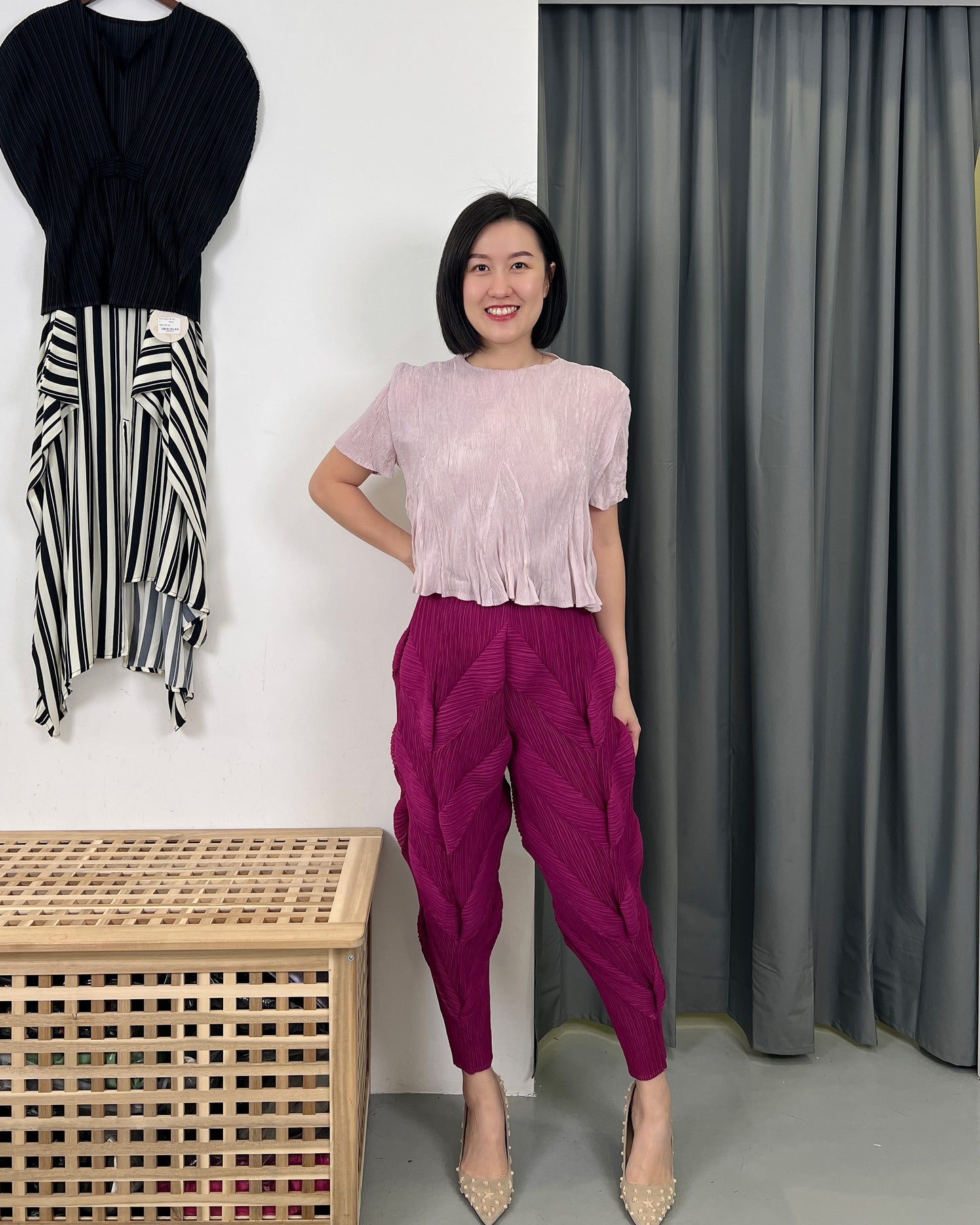 Pleated 3D Pants