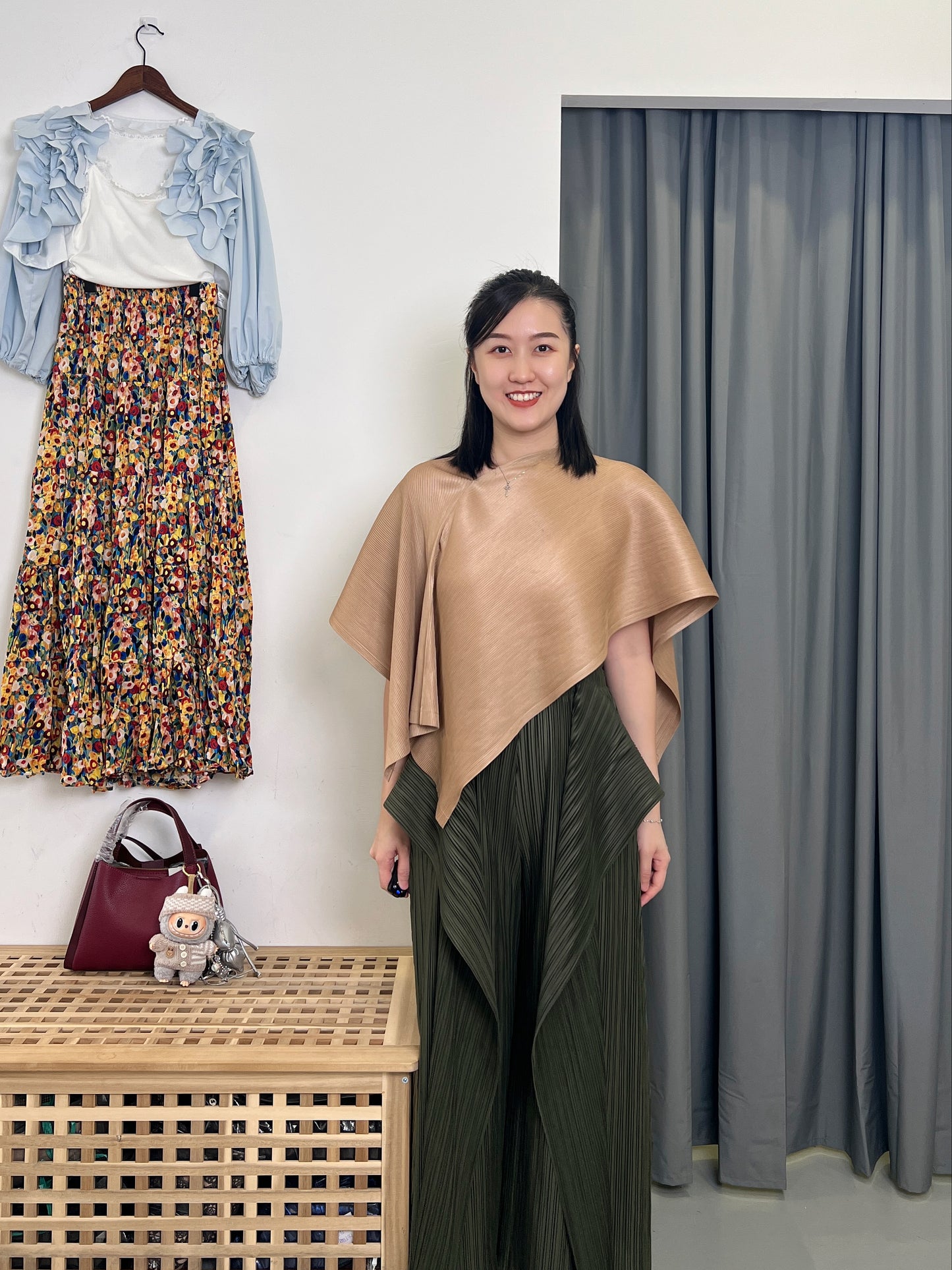 Pleated Seaweed Pants