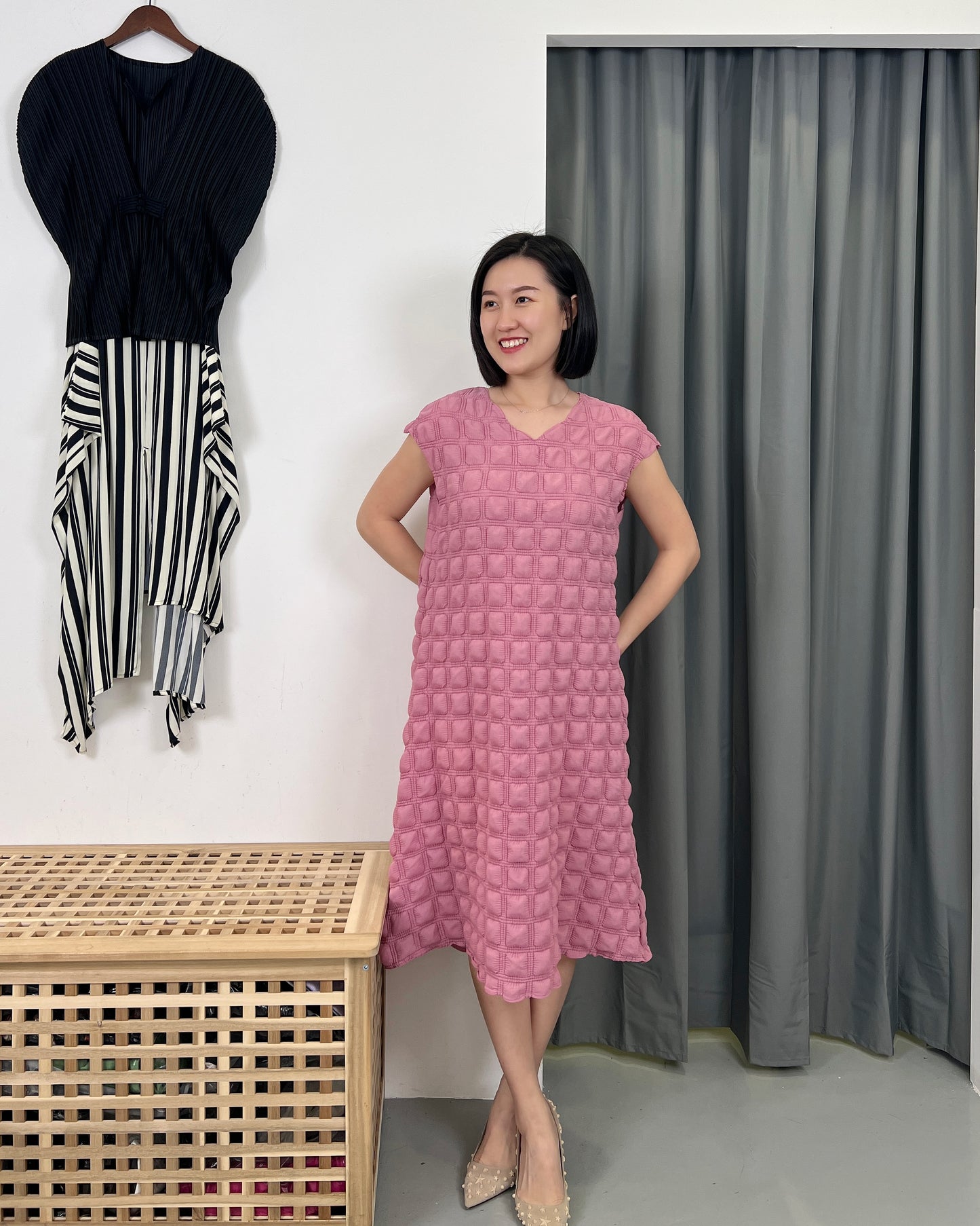 Pleated Tofu Dress