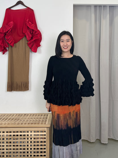 Pleated Sunset Skirt
