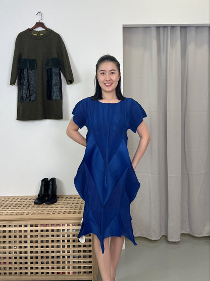 Pleated Tulip Dress