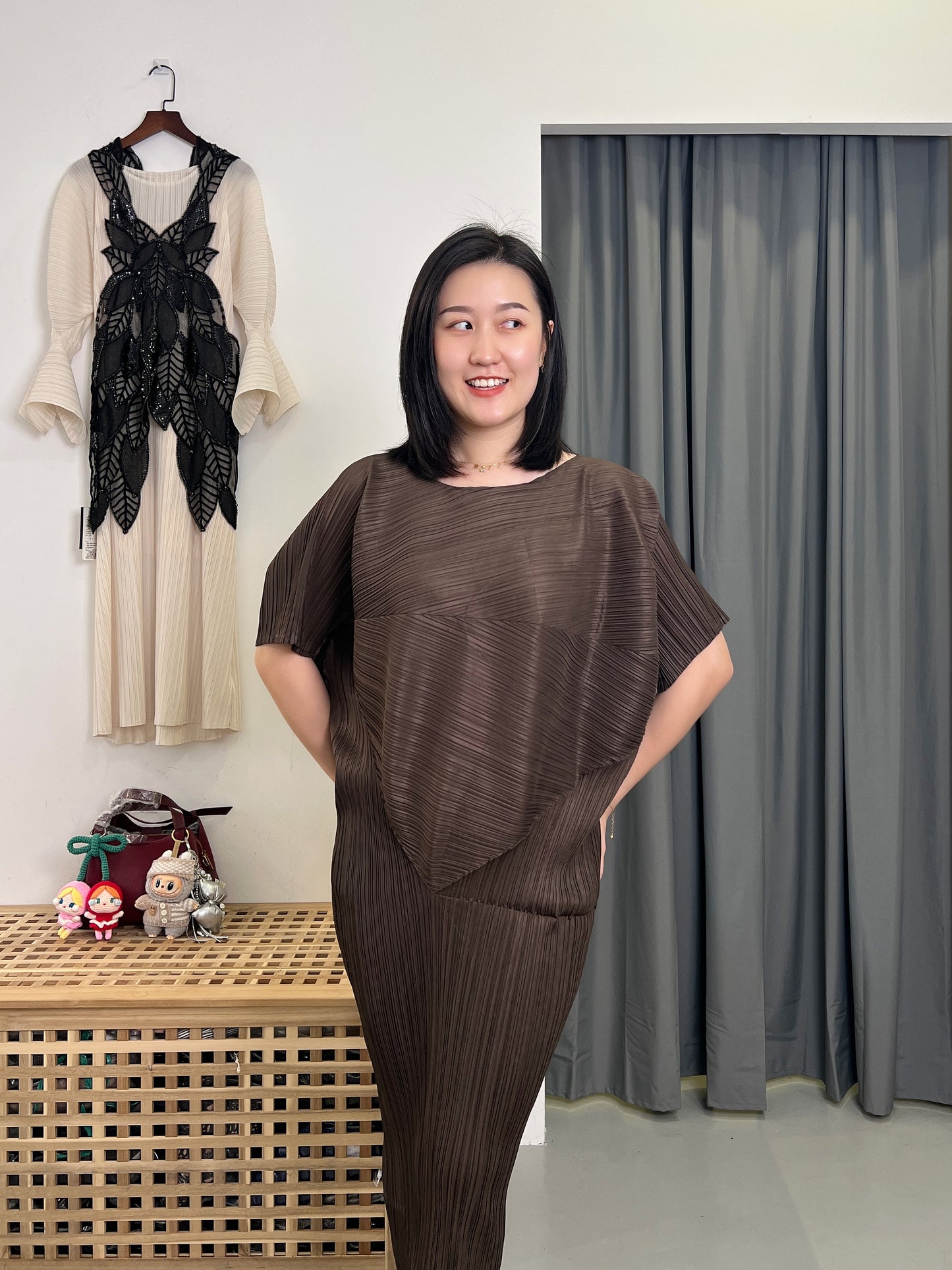 Pleated Designer Dress