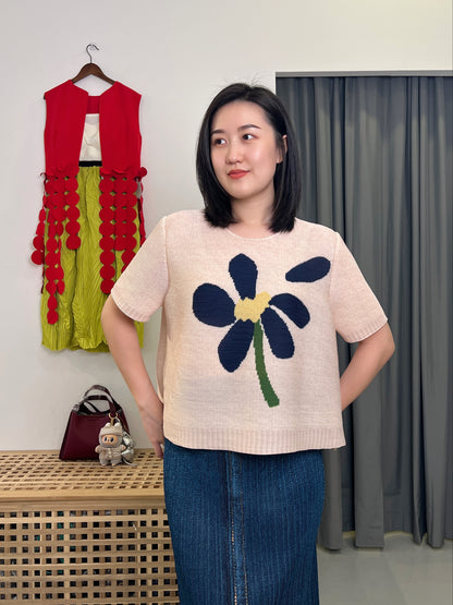 Pleated DD Floral Blouse