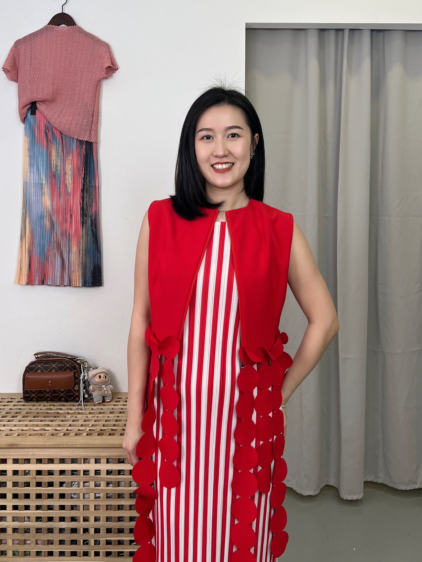 Pleated Line Cami Dress