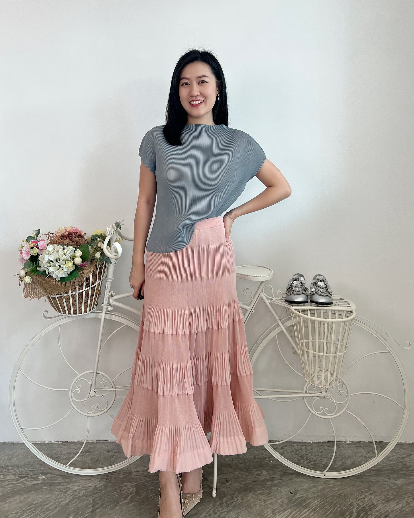 Pleated Layer Skirt