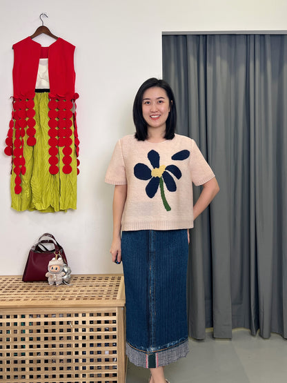 Pleated DD Floral Blouse